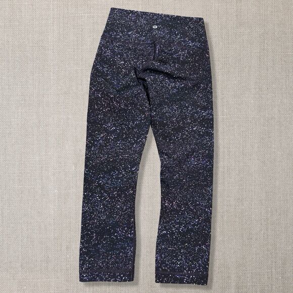 Lululemon Speckle Galaxy Print Cropped Leggings Women’s Size 4 - Picture 4 of 6